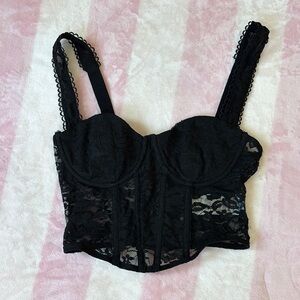 Edikted Black Floral Lace Bra Intimates